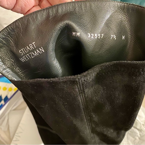 Stuart Weizman boots worn twice , very good condition. Tiny defect on right heel - Picture 4 of 5
